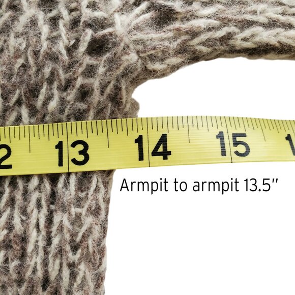 American Eagle Angora Rabbit Hair Wool Blend Form Fitting Open Weave Sweater XS - Picture 9 of 13